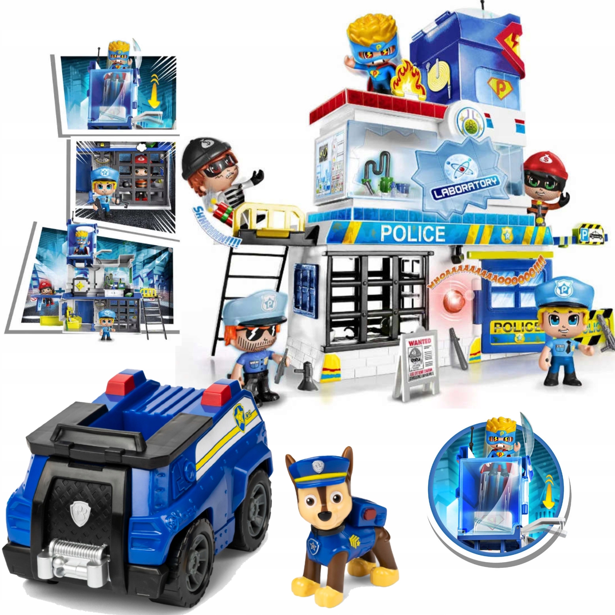 

Psi Patrol Chase+pinypon Action Komisariat Św/dźw