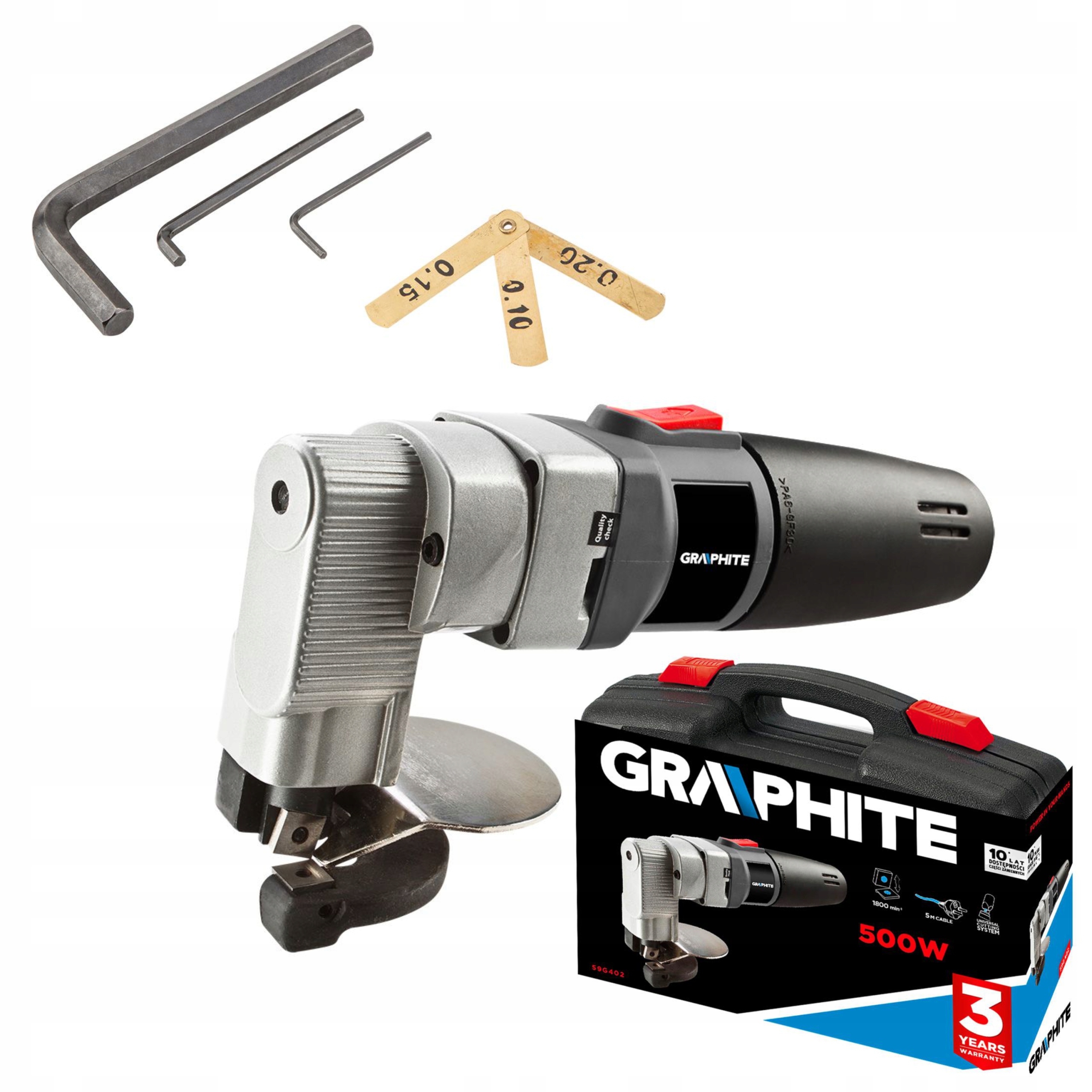 

Nożyce Do Blachy Prostej 500W Graphite 59G402