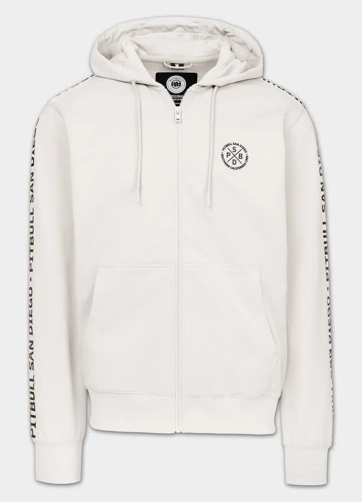 Pánská Rozepínací Mikina s kapucí Pitbull Tape Parker lampasy pohodlná M