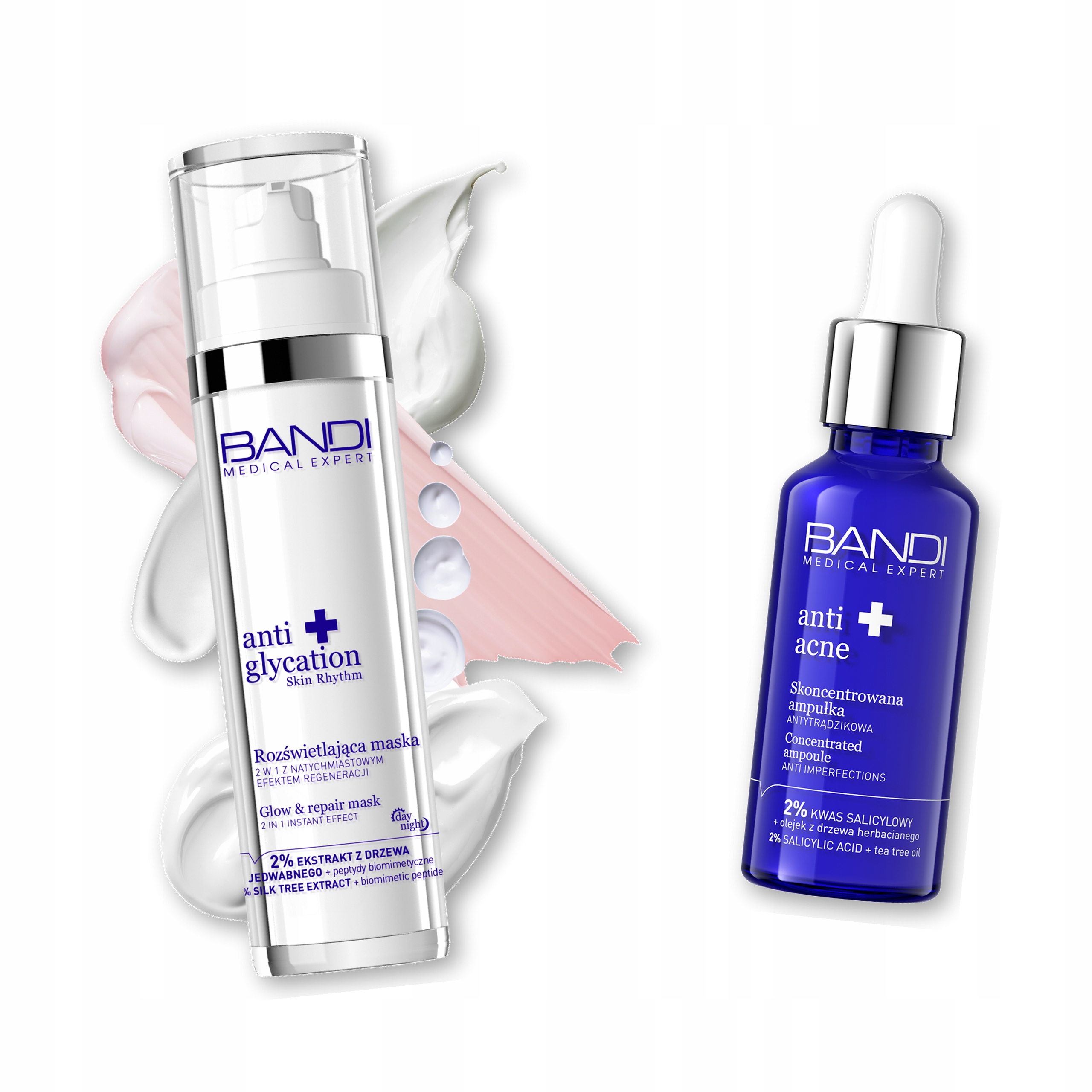 Maska regenerująca do twarzy Anti Acne Ampułka antytrądzikowa Bandi