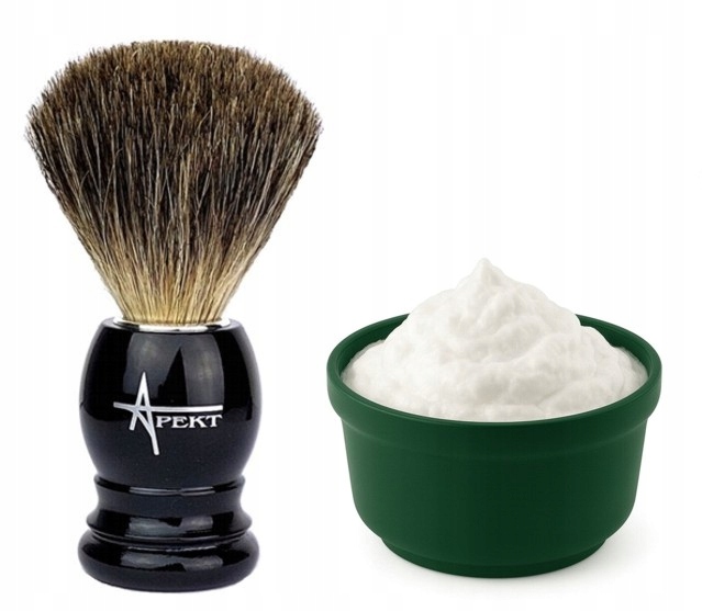 Štětka na holení Borsuk Mýdlo na holení Štětec z jezevčích štětin dárek
