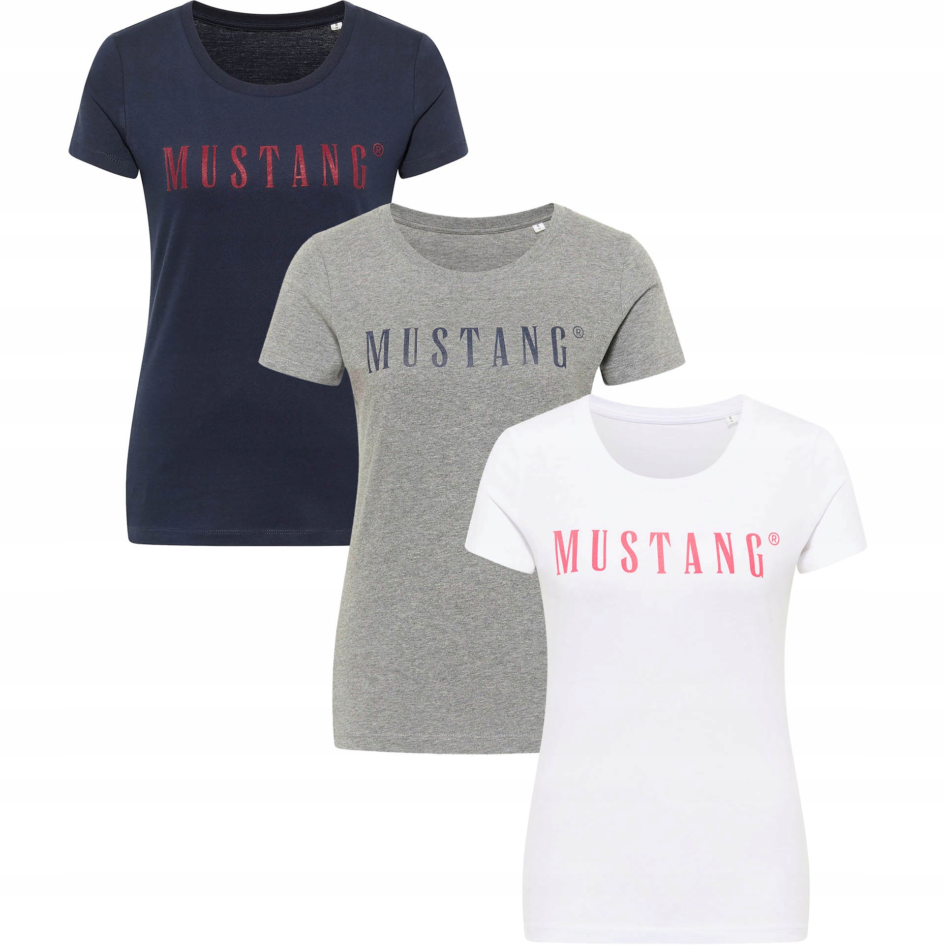 Mustang Tričko Alina C Logo Tee 3pack tričko velikost Xs