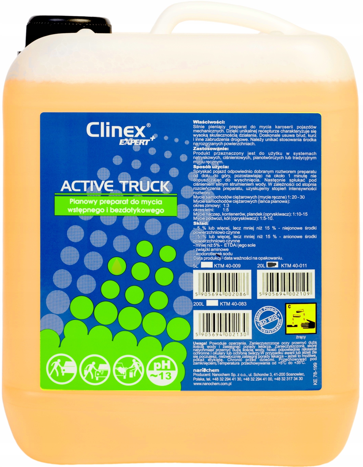 CLINEX ACTIVE TRUCK NF активная пена TIR 25L