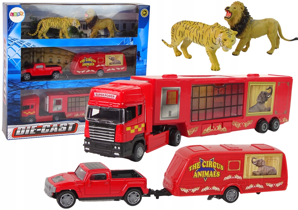 

Cyrkowa Ciężarówka Auto Transporter Przyczepa