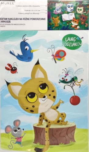 

Naklejki dla dzieci gang słodziaków Ryś Rysio 2szt