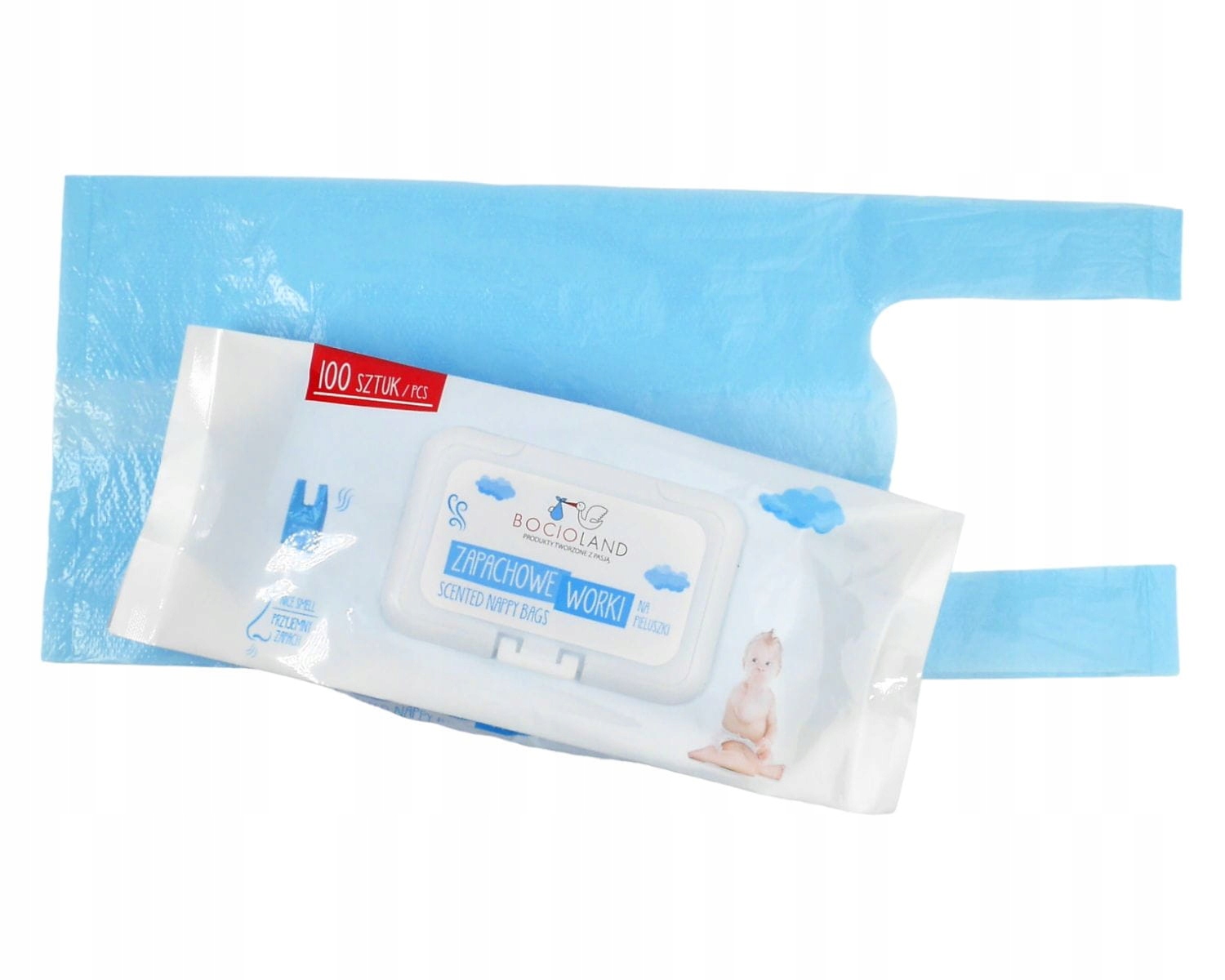 Woreczki na pieluszki pachnące Bocioland 100 szt.