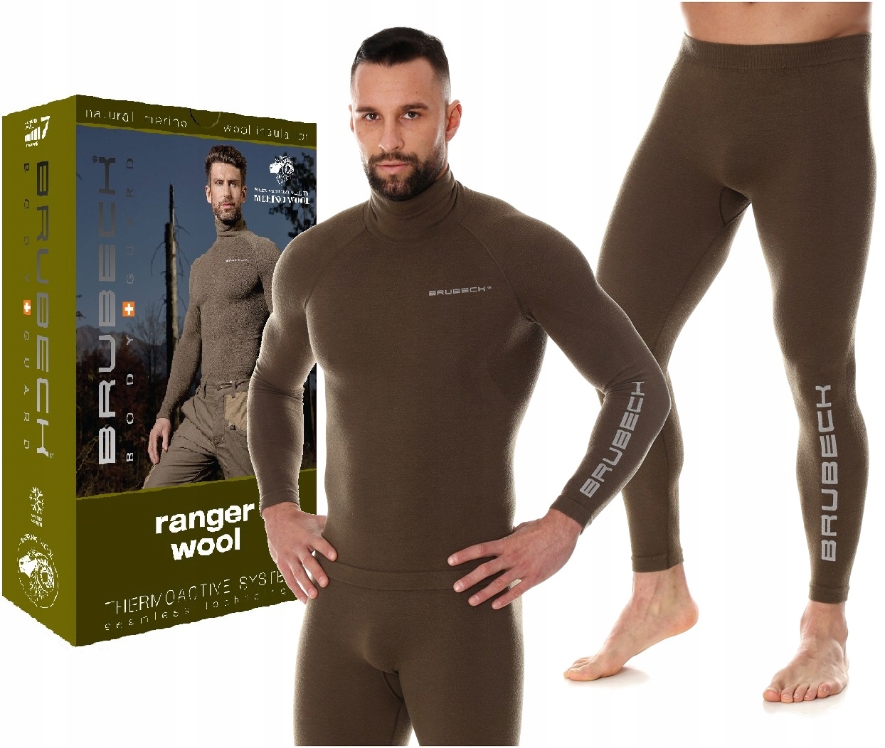 Bielizna Termoaktywna Merino Ranger Wool Sportowa Odzież Do Turystyki -L