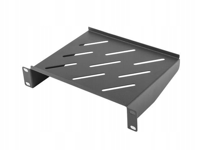 Półka do szaf 10" 310mm czarna Lanberg (1U/254x180mm udźwig do 20kg, m