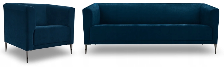 Sada Toledo Vena 12 modrá pohovka křeslo velur/velvet Výrobce Pl
