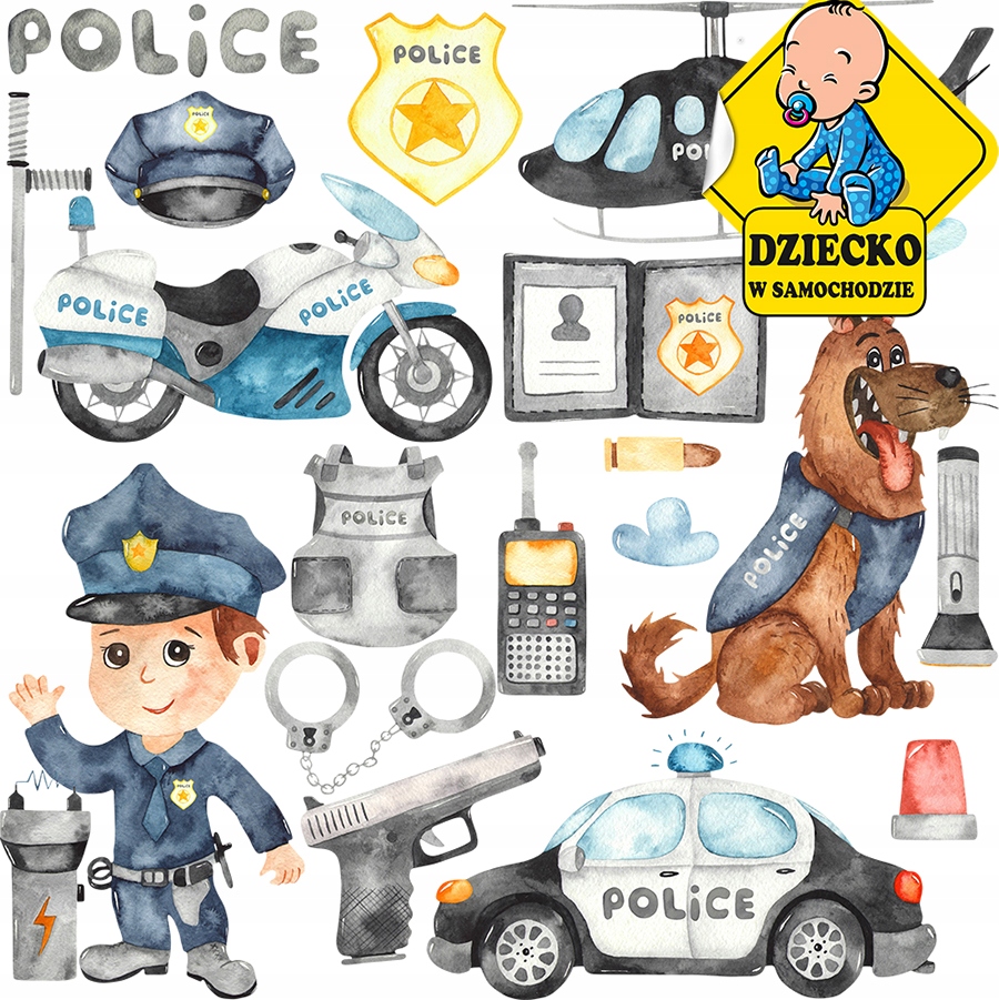 

Naklejki na ścianę Radiowóz Policja 997 113x168