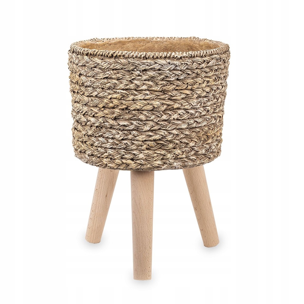 Květináč Hnědý Béžový 40x27 cm Obal Na Květináč Se Stojánkem 30