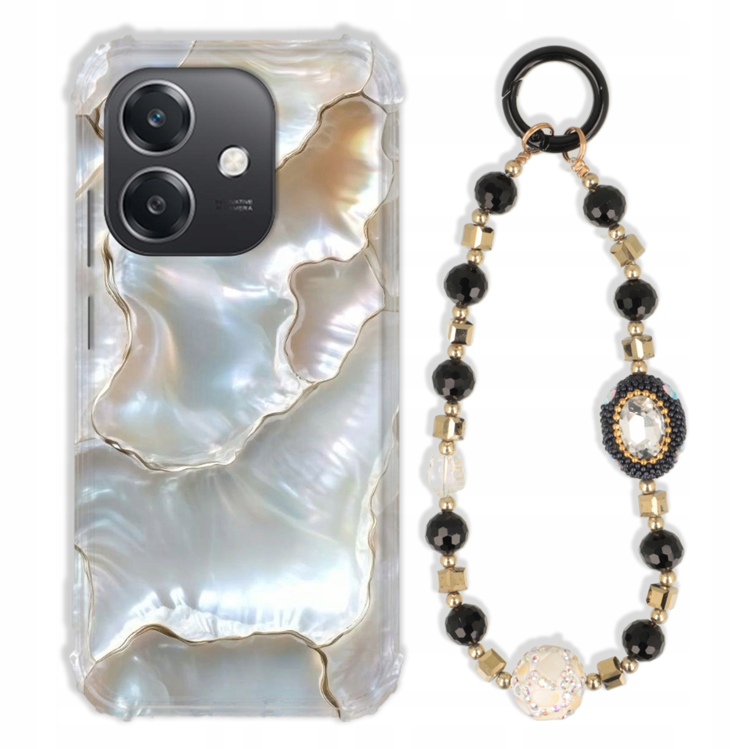 Puzdro Na Oppo A40 4G Puzdro Antishock Zirkóny Čierno Zlaté|odolné|silné