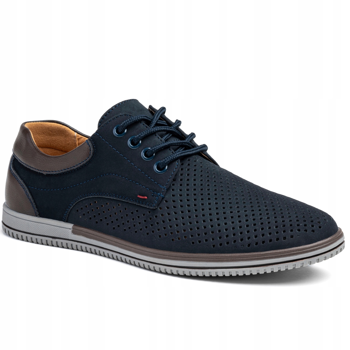 Półbuty męskie wkł.SKÓRA lekkie ażurowe Oddychające Wojtyłko 44