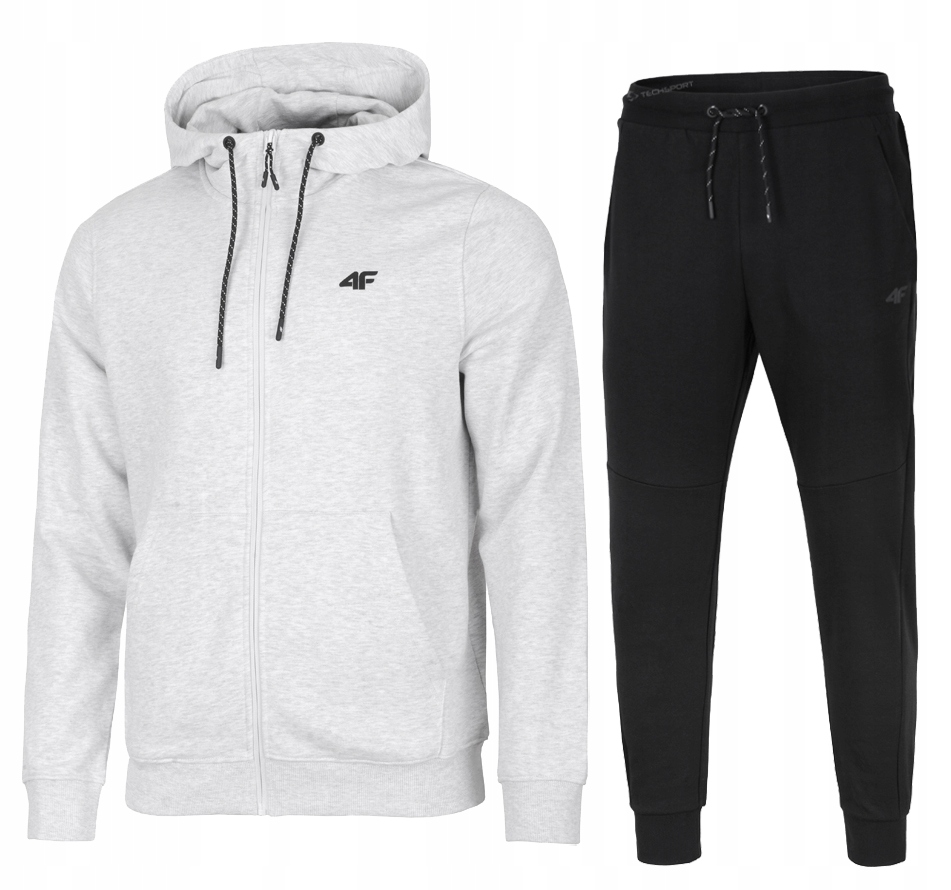4F Męski Dres Bawełna Komplet Bluza Rozpinana Spodnie rozm L