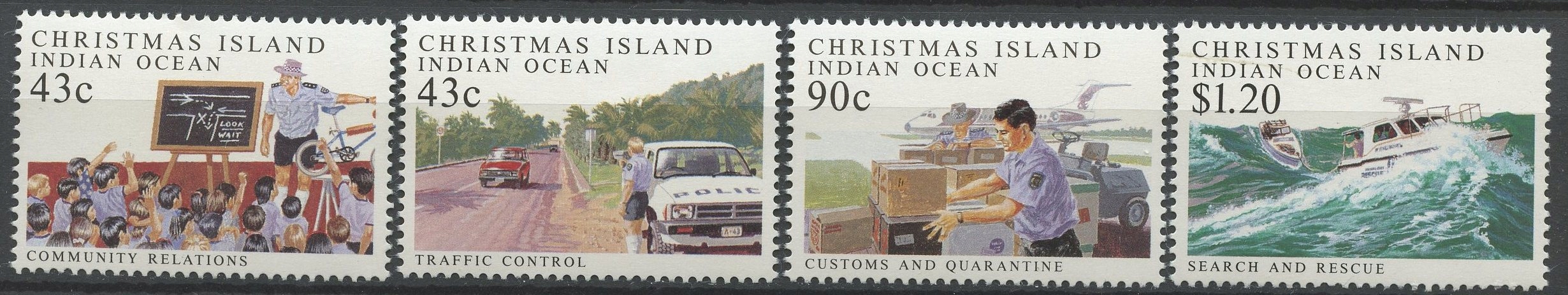 Christmas Island** Mi. 329-32 Policja
