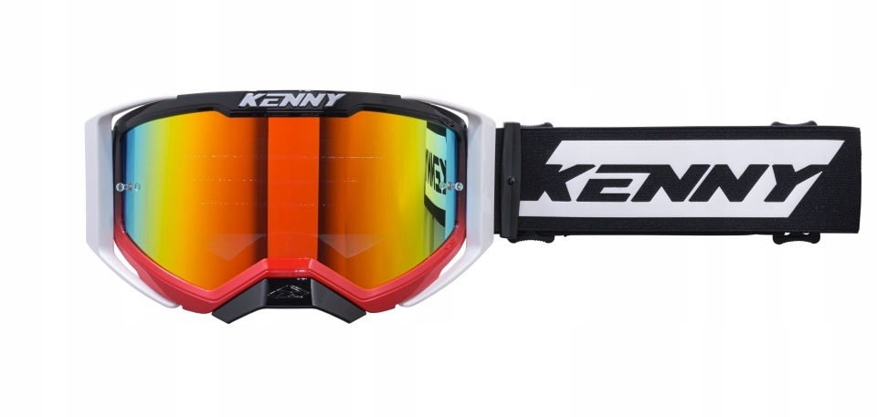 Kenny Racing Okuliare Performance Evo 2 Red White-clear Lens Sklo Priehľad
