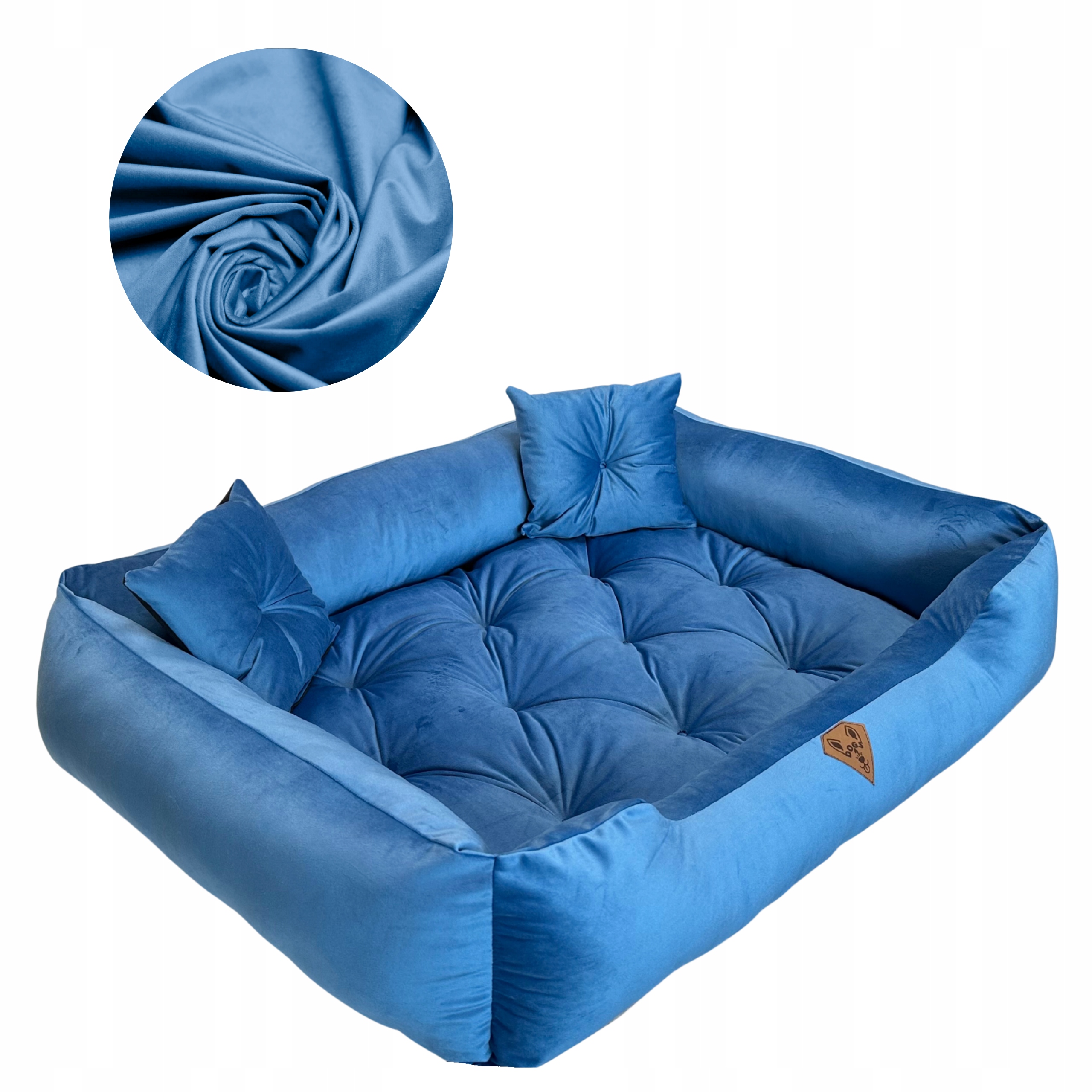 Legowisko welurowe dla psa posłanie kojec duże 120x90cm antypoślizgowy spód