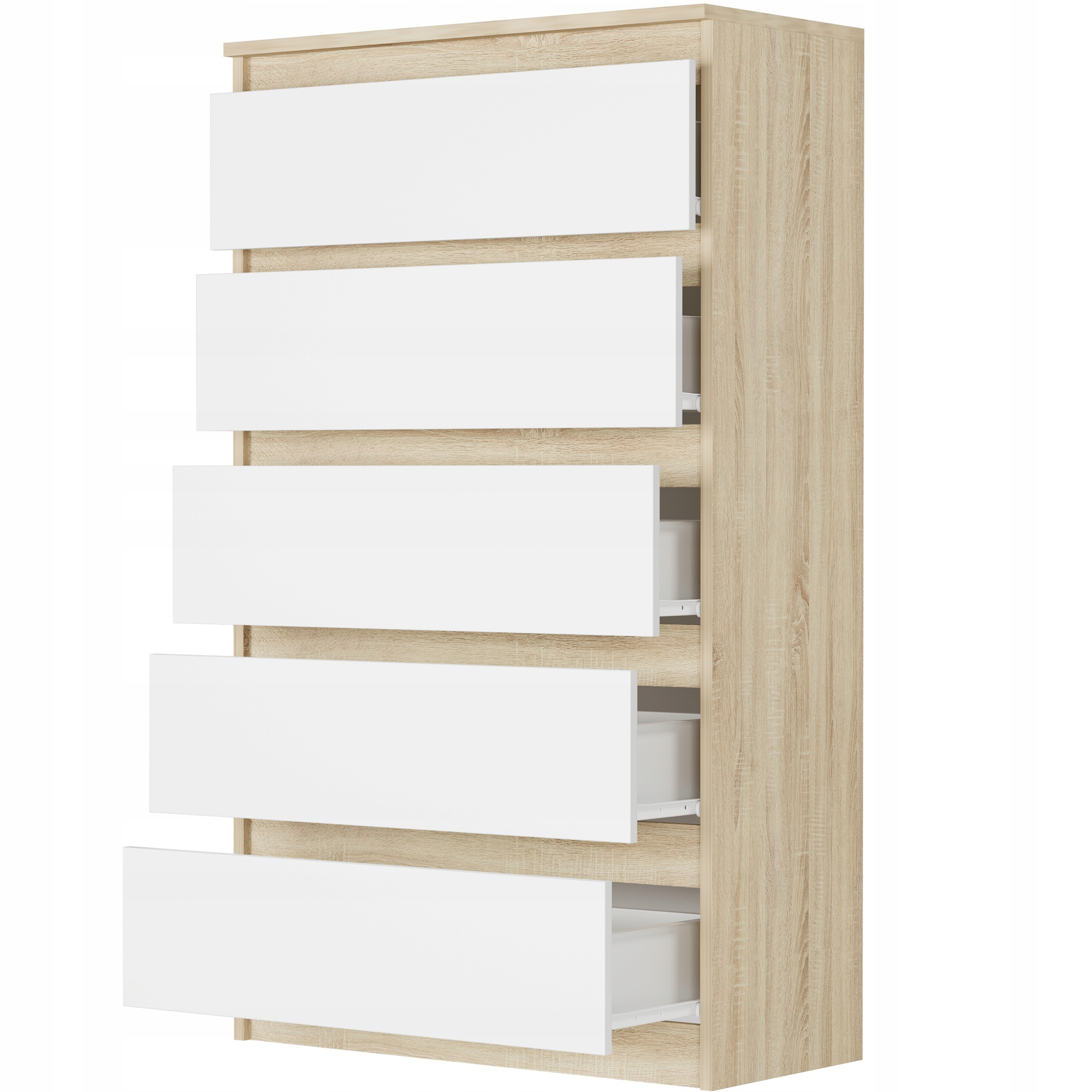 DUŻA KOMODA 5 SZUFLAD SZAFKA R-5 MIX SONOMA