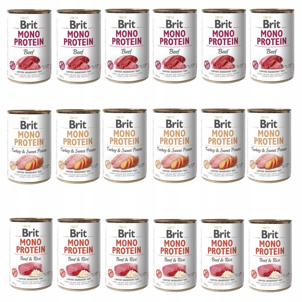 Levně Brit Mono Protein mix chutí 18x400g