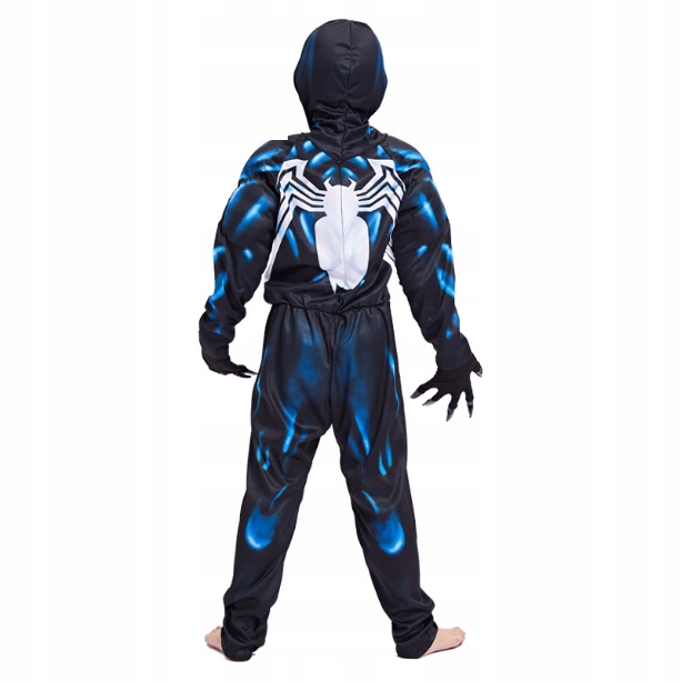 STRÓJ VENOM MARVEL dla DZIECI Kostium z MASKĄ i MIĘŚNIAMI + RĘKAWICE UNIKAT Marka Cogio