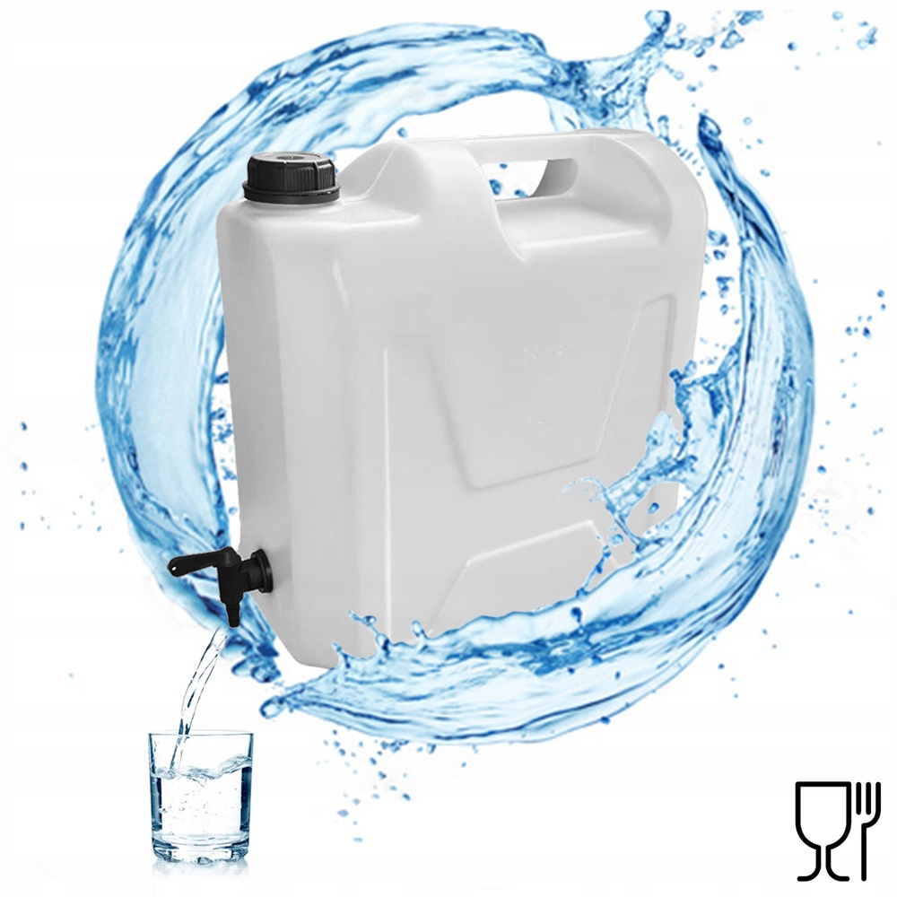 Pojemnik KANISTER na wodę DO PICIA 20L ATEST plastikowy kranik HEAVY DUTY