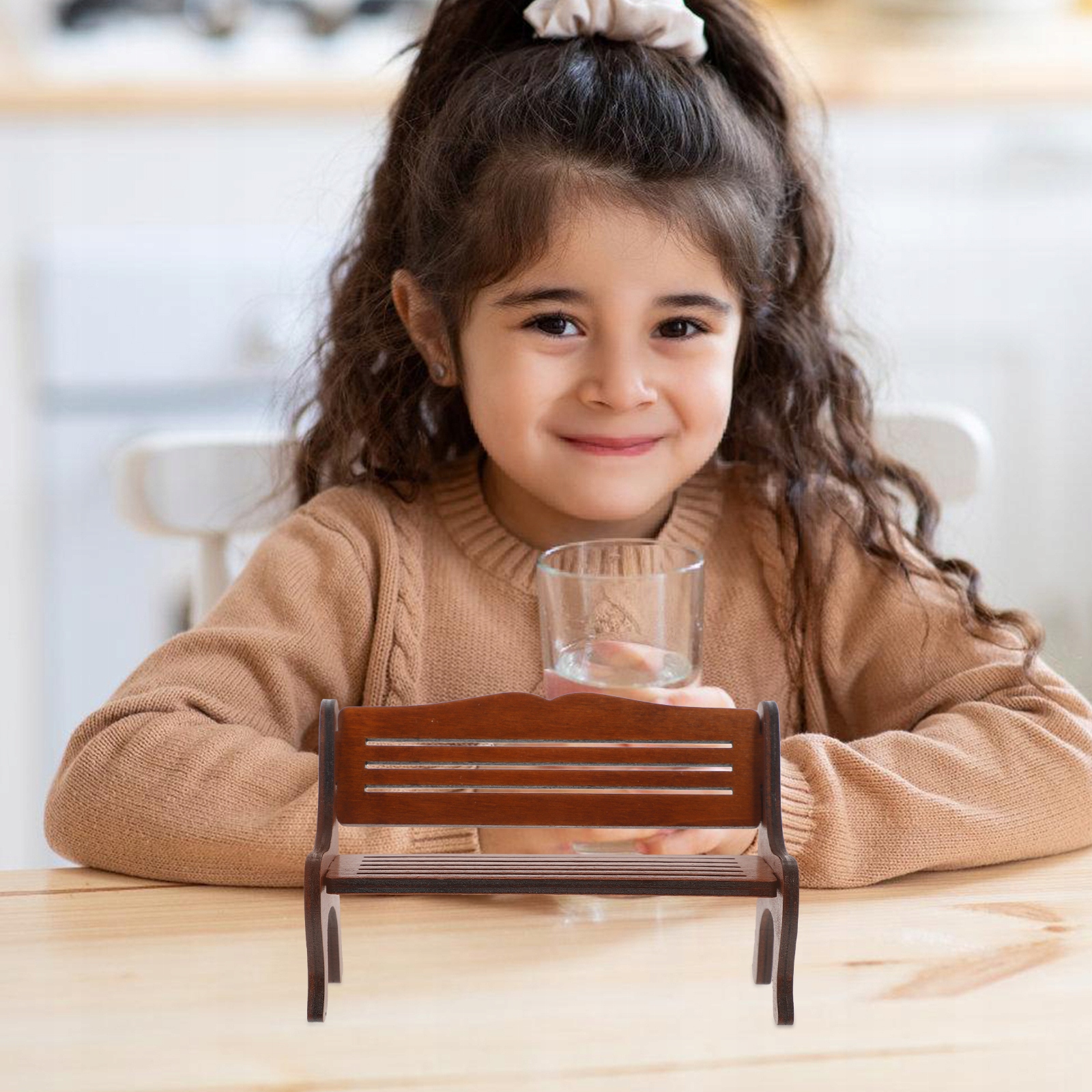 MINIATUROWA ŁAWKA DREWNIANA ŁAWKA MINI PARKOWA Liczba elementów w zestawie 0 szt.