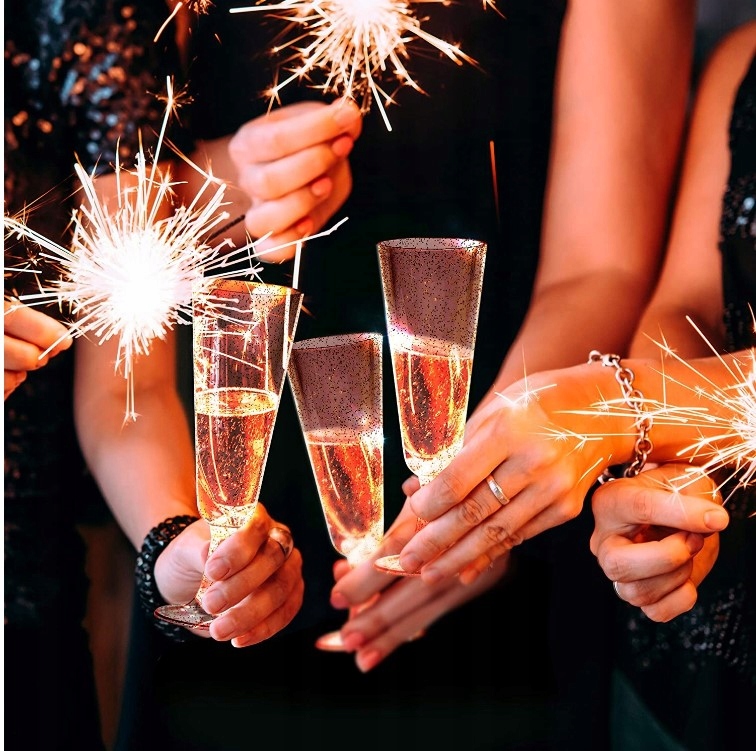 Plastikowe kieliszki złote wielorazowe 10 święta catering ślub piknik HIT EAN (GTIN) 6097120542576