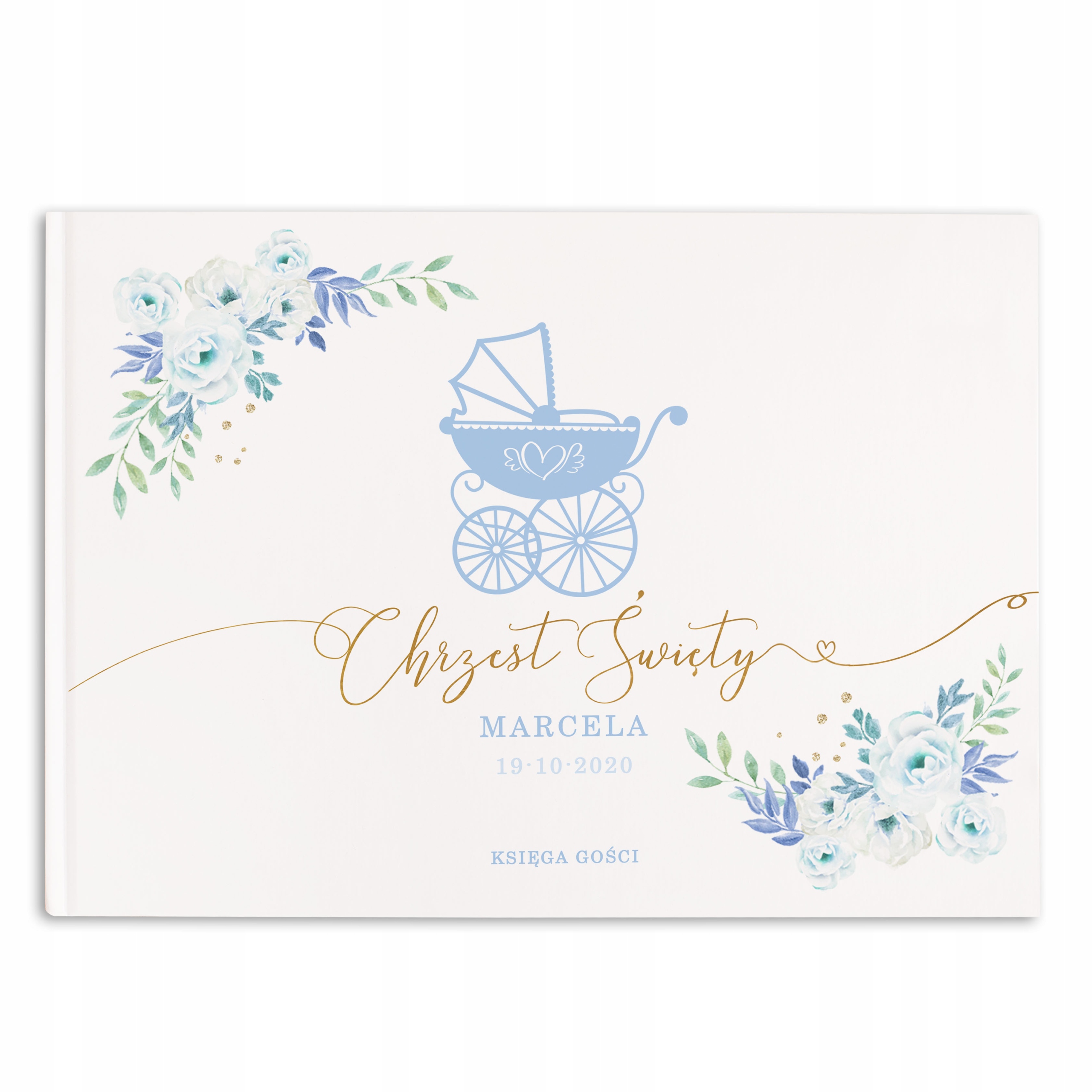 

Księga Pamiątkowa Chrztu Św. Błękitny Wózek Z Imie