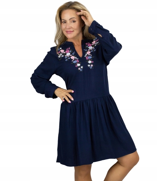 Bavlněná šaty Boho midi bavlna Agrafka XL