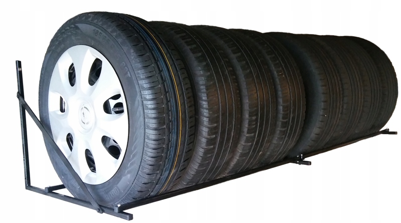 Polský Věšák Stojan Regál Police Držák Na Pneumatiky Kola Ráfky 8 Pneumatik Kola