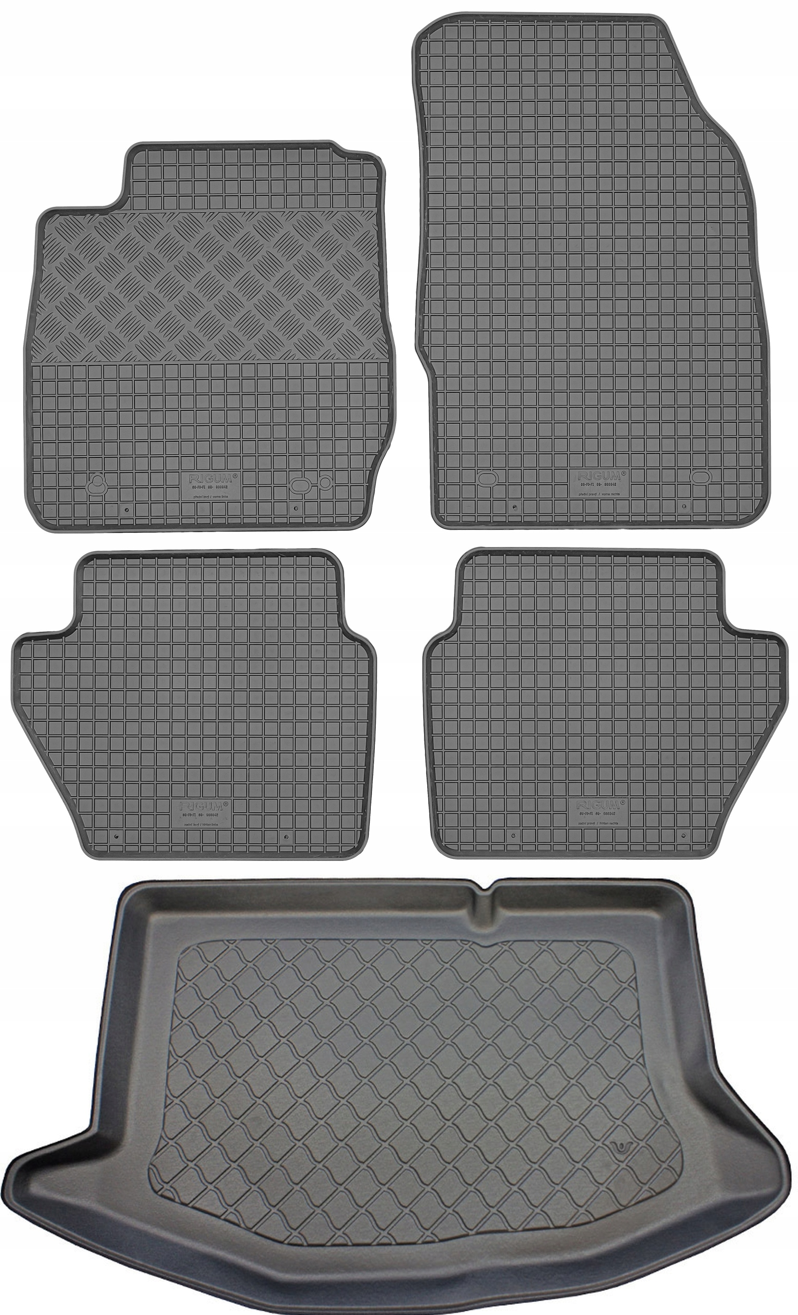 Ford Fiesta VI Hb 3/5D 2008-2017 Sada Gumové rohože rohož