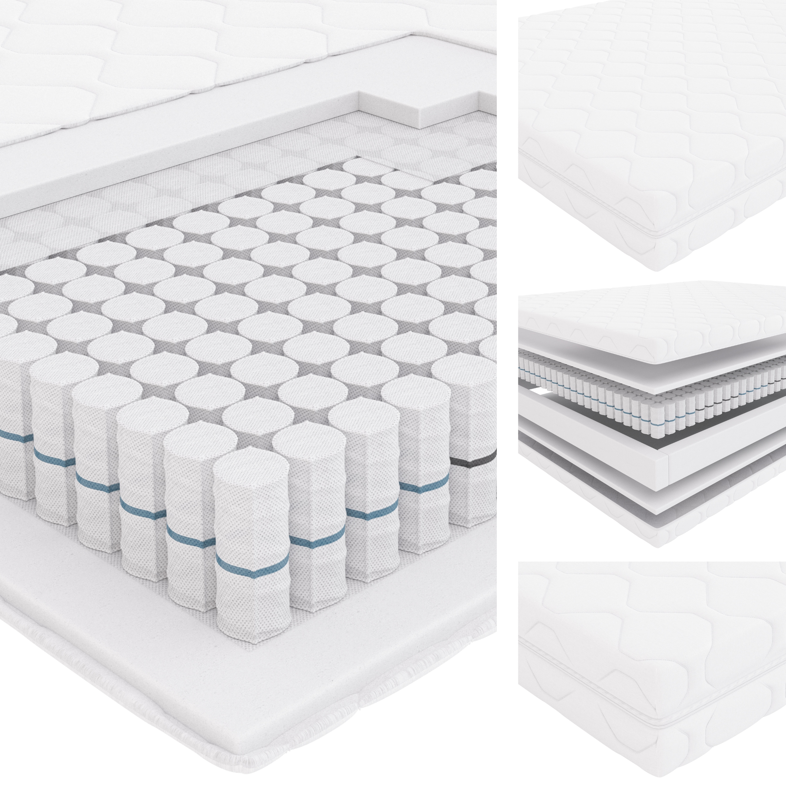 Materac 180x200 Kieszeniowy Breeze By Hilding Anders Twardy H3+