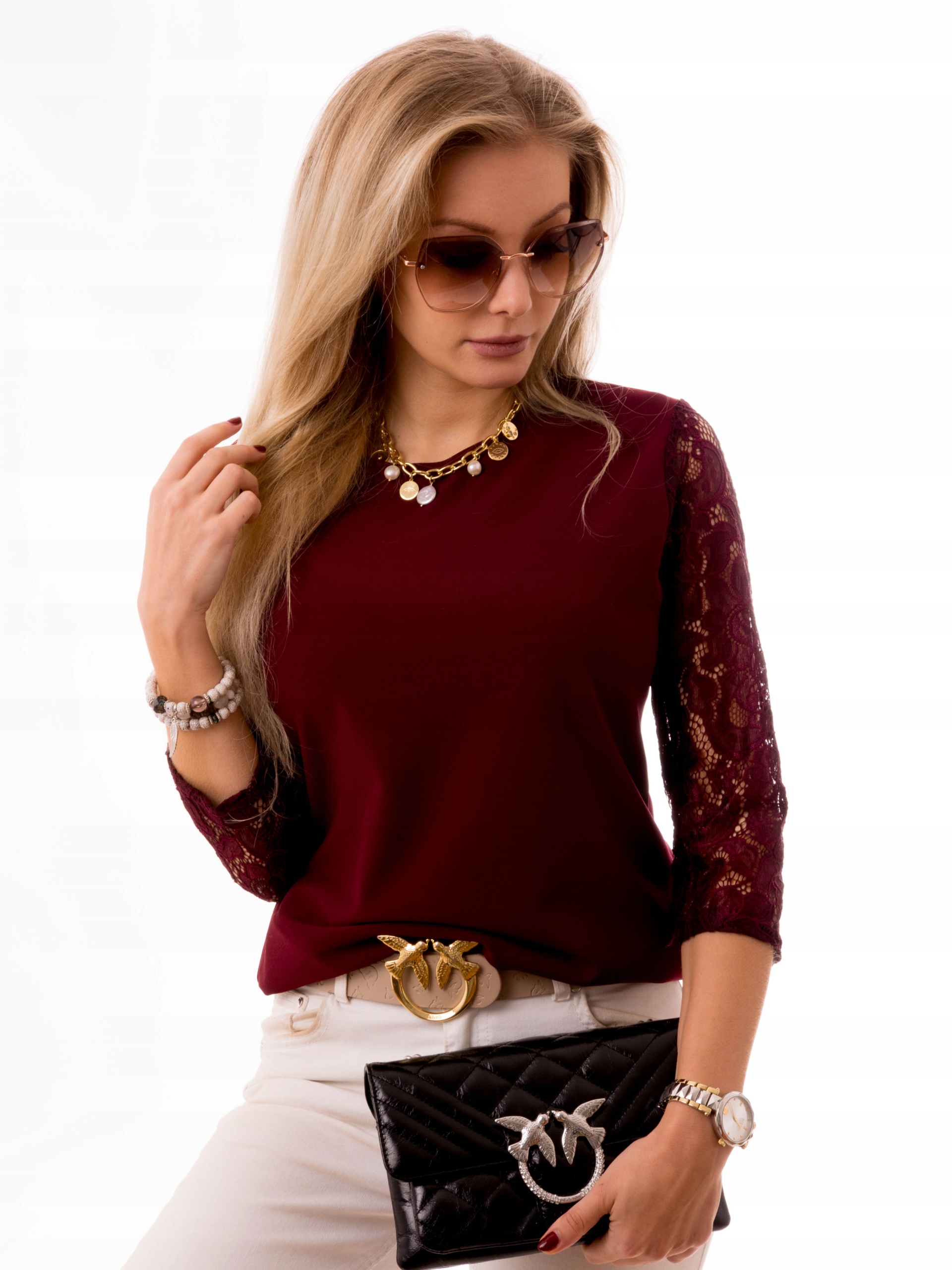 Modna Elegancka BLUZKA DAMSKA Koronka Dużo Kolorów POLSKI PRODUKT Rozmiar 3XL