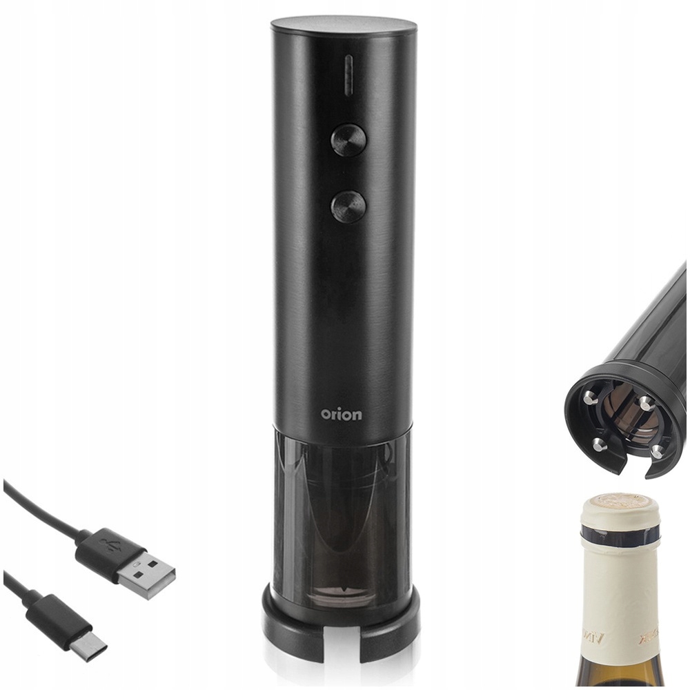 Elektrická elektronická vývrtka pro otevírání šampaňského s nabíječkou