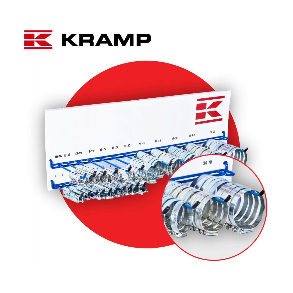 ZESTAW OPASEK ŚLIMAKOWYCH 220szt. + WIESZAK KRAMP Kod producenta HCSET670