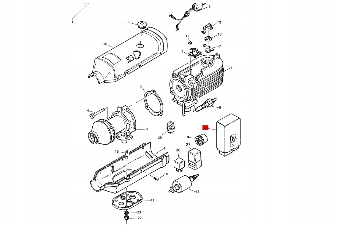 Urzadzenie sterujace w ukladzie ogrzewania BOMAG Machine type Roller