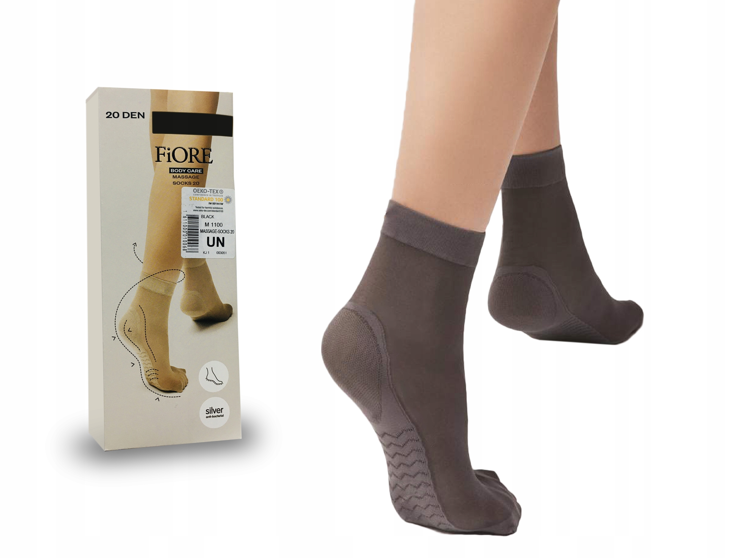 

Fiore skarpetki damskie Massage-Socks 20 den black