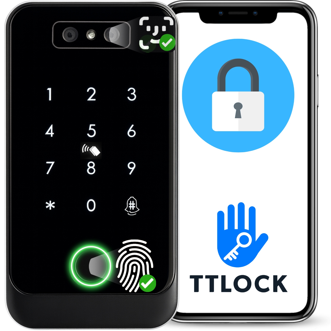 Kódový Zámok Na Dvere Bránky S Kódom Externého Šifrovača Rfid Ttlock