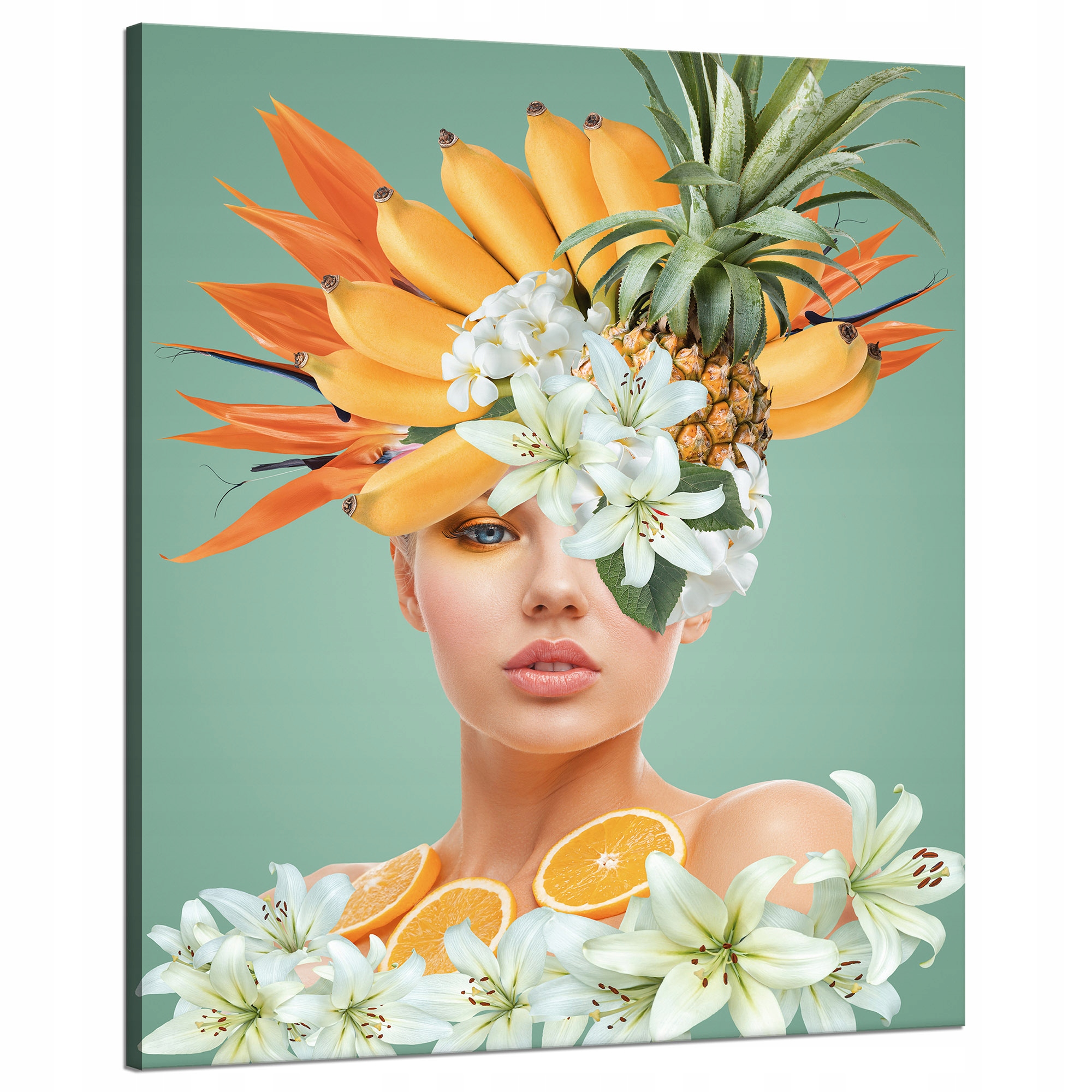 Obraz na plátně Květinová koruna Krásná žena 80x100 cm