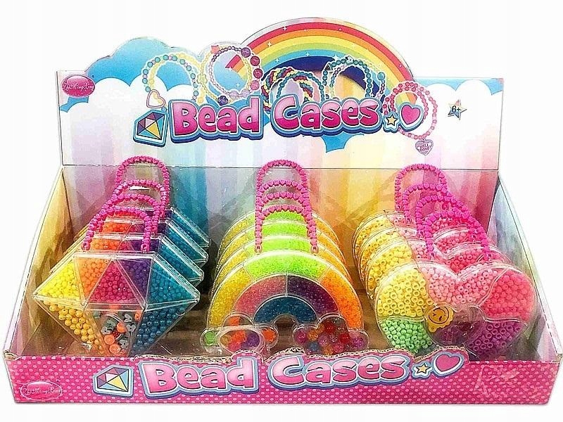 Levně Korálky na navlékání v kufříku (12 Ks) Diy sada pro děti