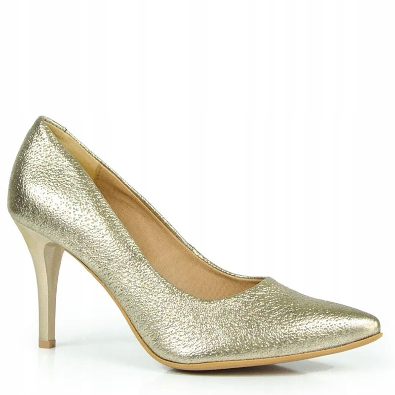 LaRoni 2169 Lodičky Špendlíky Kůže Zlaté 40 LaRoni