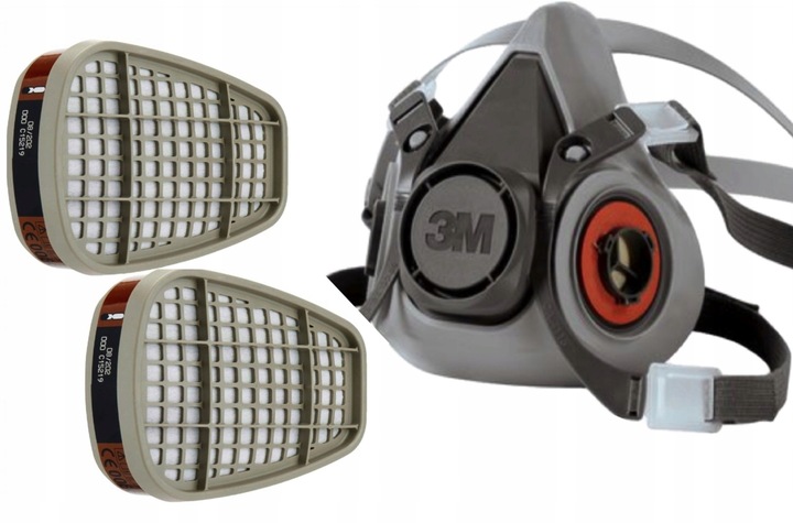 3M Półmaska maska lakiernicza 6200 filtry 6051