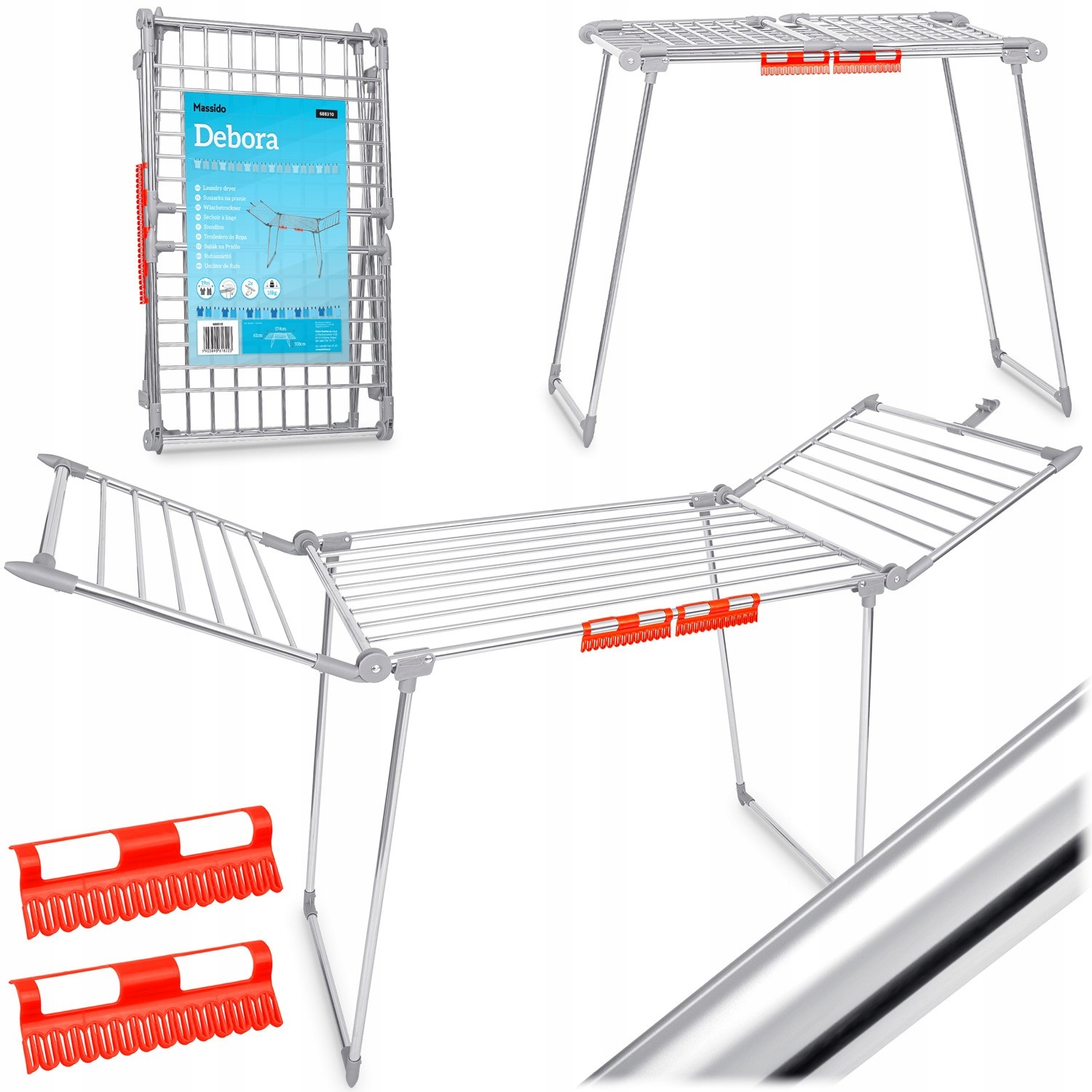 Suszarka Na Pranie Stojąca Do Ubrań 19m Stal Nierdzewna