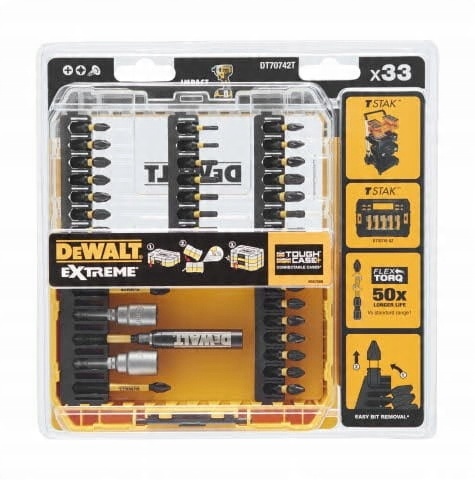 

Dewalt Zestaw Bitów Udarowych Toughcase 33 Sztuk