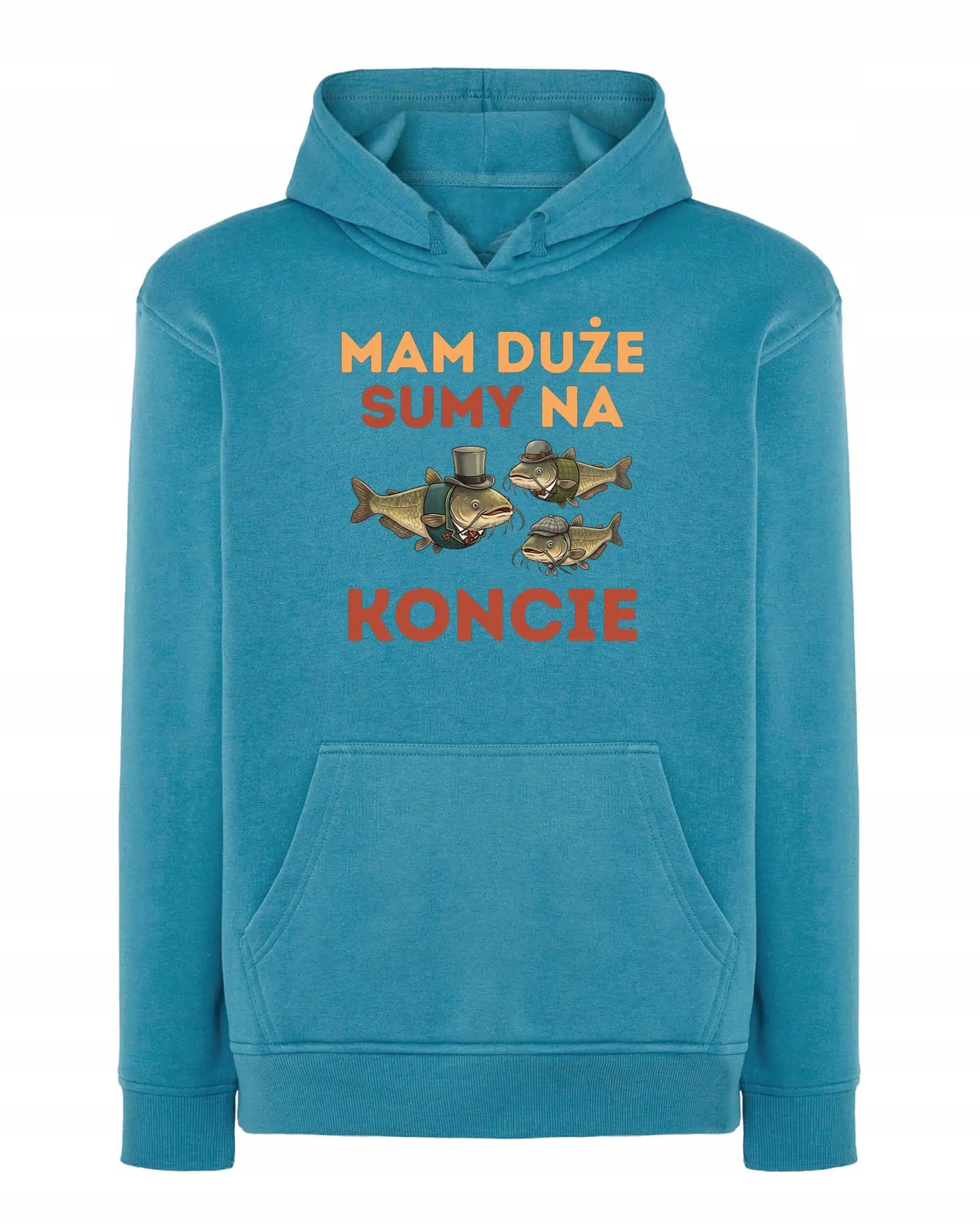 Mikina s kapucí Vtipný Dárek Sumci na kontě Modrá M