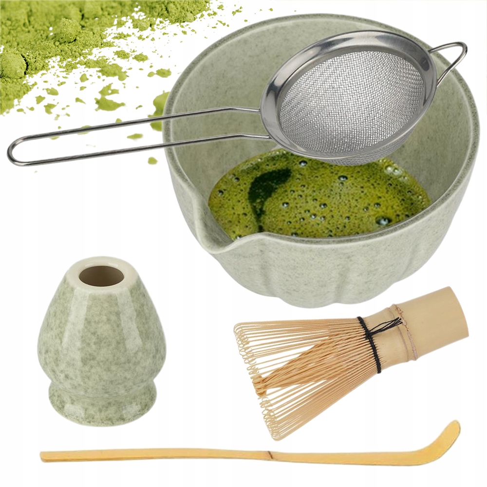 Levně Matcha Sada Na Přípravu Čaje Miska Chasen Stojan Lžička Sítko