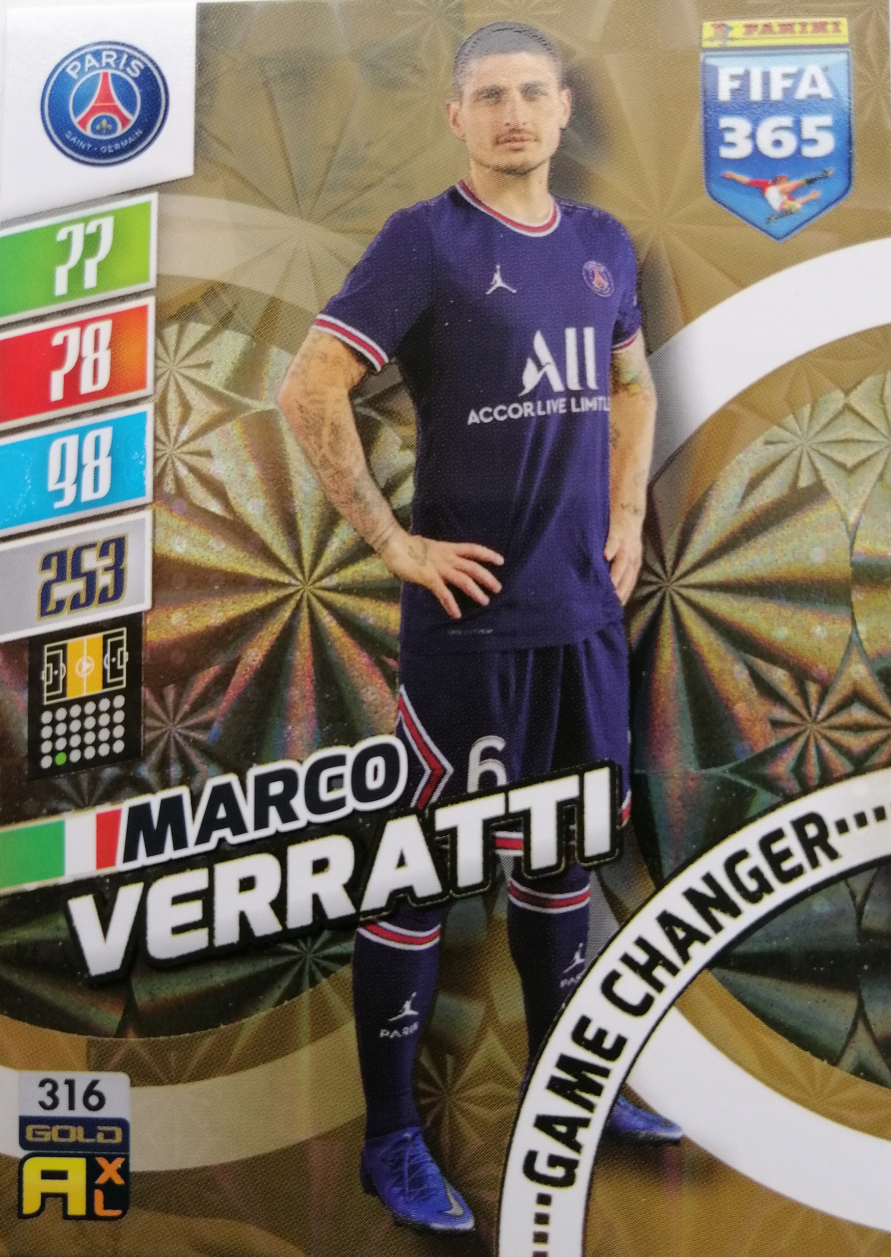 Fifa 365 2022 Gold Game Changer 316 Verratti Psg