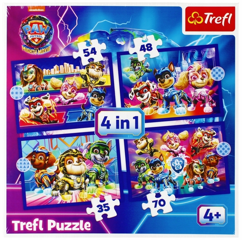 Puzzle 4 w 1 Bohaterowie na ratunek, Pai Patrol 34621, Trefl
