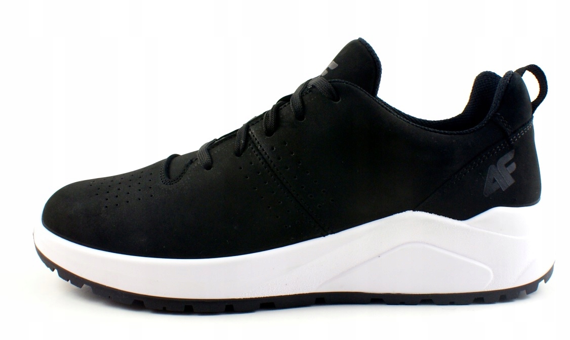 Buty Męskie 4F Miejskie Sportowe Czarne Skóra 45