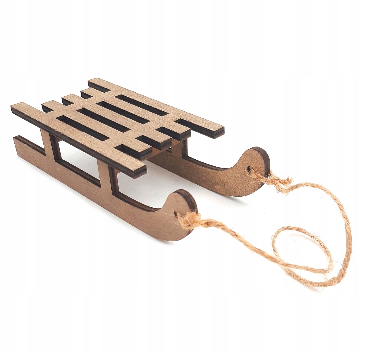 SANKI DREWNIANE BRĄZOWE FIGURKA DO DEKORACJI ŚWIĄTECZNYCH 15cm Marka inna